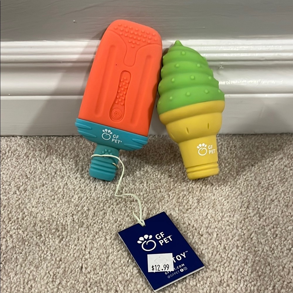 Ice Cream and Popsicle Dog pet cooling Toys New w tags